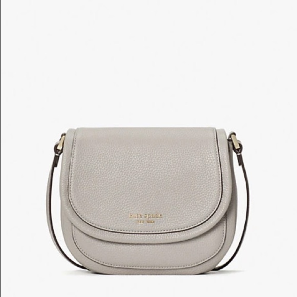 Roulette Small Saddle Bag in True Taupe
